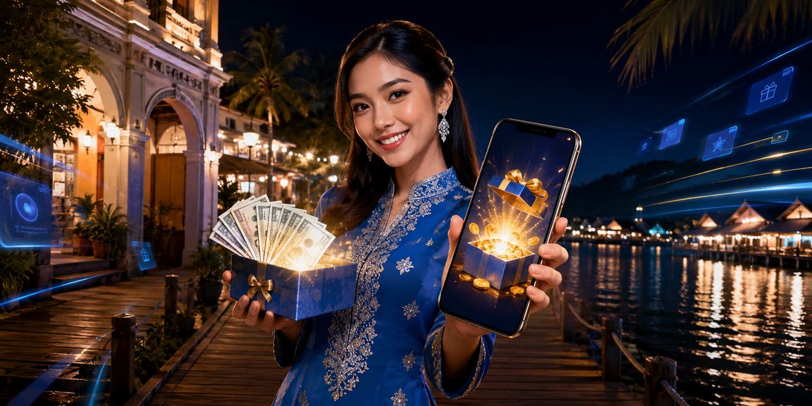 Pemain blackjack menggunakan telefon bimbit bermain dalam talian